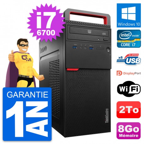 PC Tour Lenovo ThinkCentre M700 Intel i7-6700 RAM 8Go Disque 2To Windows 10 Wifi