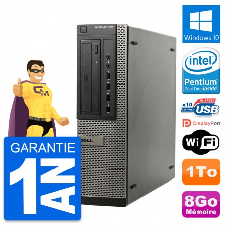 PC DELL OptiPlex 990 DT Intel G630 RAM 8Go Disque 1To Windows 10 Wifi