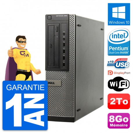 PC DELL OptiPlex 990 DT Intel G630 RAM 8Go Disque 2To Windows 10 Wifi