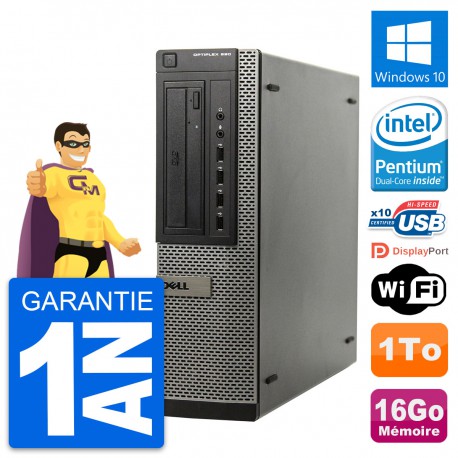 PC DELL OptiPlex 990 DT Intel G630 RAM 16Go Disque 1To Windows 10 Wifi