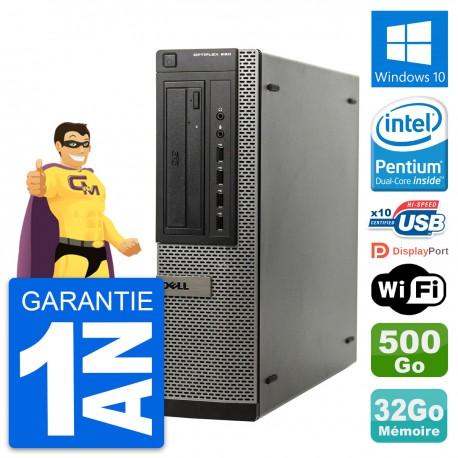PC DELL OptiPlex 990 DT Intel G630 RAM 32Go Disque 500Go Windows 10 Wifi