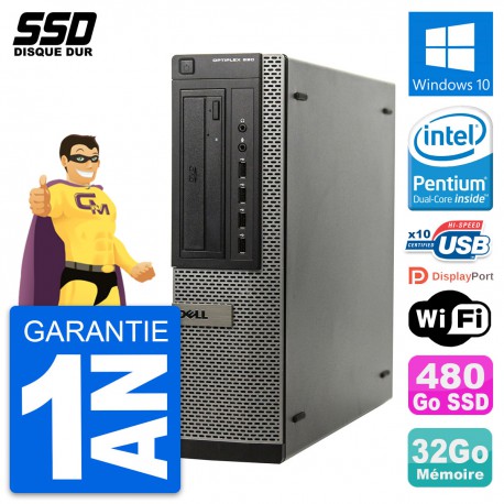 PC DELL OptiPlex 990 DT Intel G630 RAM 32Go SSD 480Go Windows 10 Wifi