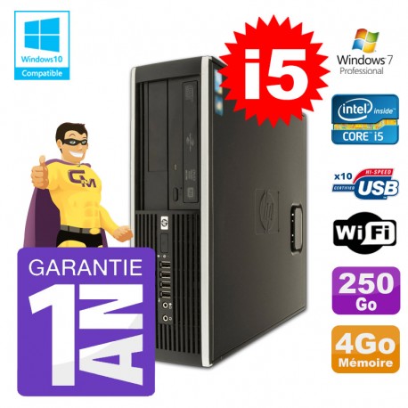 PC HP 8200 SFF Intel I5-2400 4Go Disque 250Go Graveur Wifi W7
