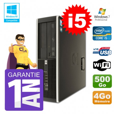 PC HP 8200 SFF Intel I5-2400 4Go Disque 500Go Graveur Wifi W7
