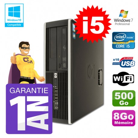 PC HP 8200 SFF Intel I5-2400 8Go Disque 500Go Graveur Wifi W7