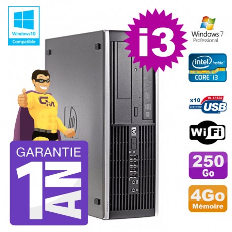 PC HP 8200 SFF Intel I3-2120 4Go Disque 250Go Graveur Wifi W7