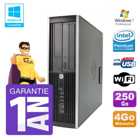 PC HP 8200 SFF Intel G630 4Go Disque 250Go Graveur Wifi W7
