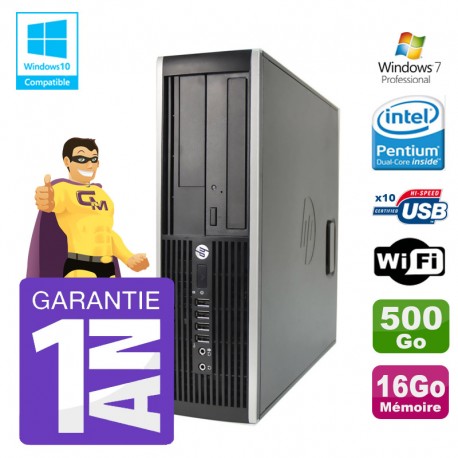 PC HP 8200 SFF Intel G630 16Go Disque 500Go Graveur Wifi W7