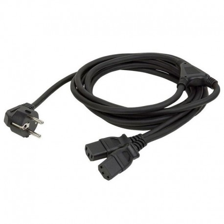 Câble Alimentation Secteur Y vers 2x IEC Femelle C13 PC Mac Ecran Imprimante