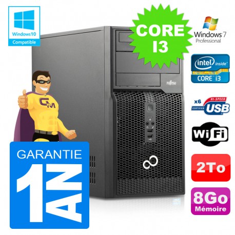 PC Tour Fujitsu Esprimo P400 I3-2120 RAM 8Go Disque 2To Wifi W7