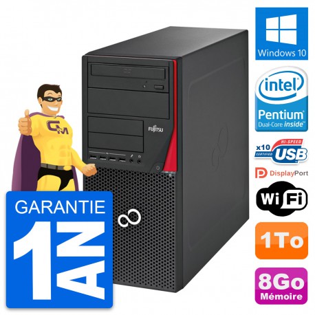 PC Tour Fujitsu Esprimo P720 Intel G3220 RAM 8Go Disque Dur 1To Windows 10 Wifi