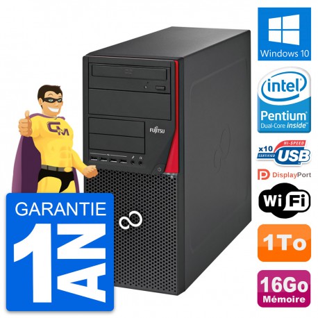 PC Tour Fujitsu Esprimo P720 Intel G3220 RAM 16Go Disque Dur 1To Windows 10 Wifi