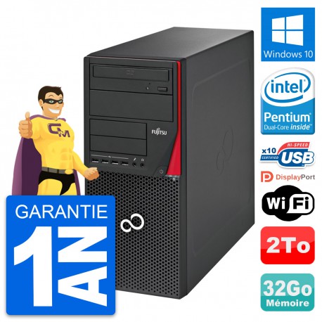 PC Tour Fujitsu Esprimo P720 Intel G3220 RAM 32Go Disque Dur 2To Windows 10 Wifi