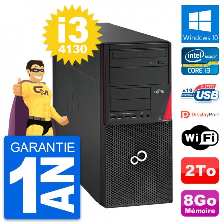 PC Tour Fujitsu Esprimo P720 Intel i3-4130 RAM 8Go Disque 2To Windows 10 Wifi