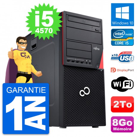 PC Tour Fujitsu Esprimo P720 Intel i5-4570 RAM 8Go Disque 2To Windows 10 Wifi