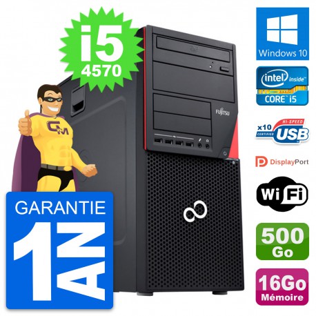 PC Tour Fujitsu Esprimo P720 Intel i5-4570 RAM 16Go Disque 500Go Windows 10 Wifi