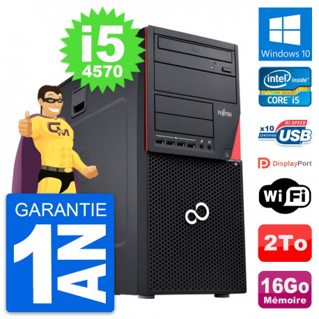 PC Tour Fujitsu Esprimo P720 Intel i5-4570 RAM 16Go Disque 2To Windows 10 Wifi