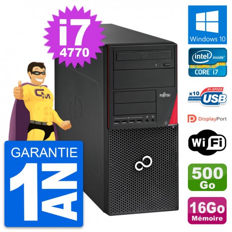 PC Tour Fujitsu Esprimo P720 Intel i7-4770 RAM 16Go Disque 500Go Windows 10 Wifi