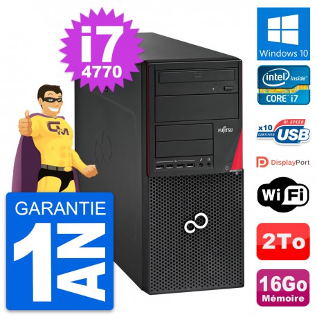 PC Tour Fujitsu Esprimo P720 Intel i7-4770 RAM 16Go Disque 2To Windows 10 Wifi
