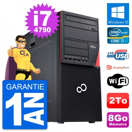 PC Tour Fujitsu Esprimo P720 Intel i7-4790 RAM 8Go Disque 2To Windows 10 Wifi