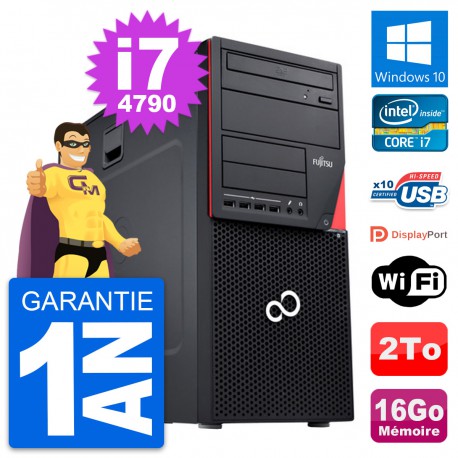 PC Tour Fujitsu Esprimo P720 Intel i7-4790 RAM 16Go Disque 2To Windows 10 Wifi