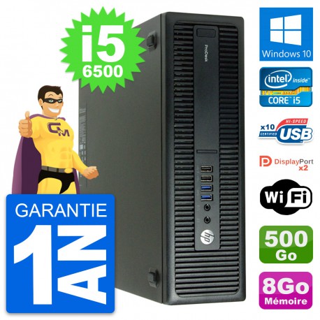 PC HP ProDesk 600 G2 SFF Intel Core i5-6500 RAM 8Go Disque 500Go Windows 10 Wifi