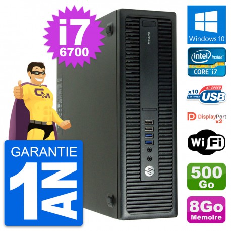 PC HP ProDesk 600 G2 SFF Intel Core i7-6700 RAM 8Go Disque 500Go Windows 10 Wifi