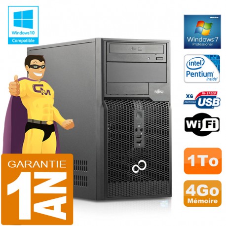 PC Tour Fujitsu Esprimo P400 G630 RAM 4Go Disque 1 To Wifi W7