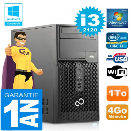 PC Tour Fujitsu Esprimo P400 I3-2120 RAM 4Go Disque 1 To Wifi W7