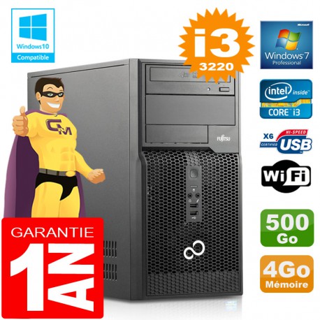 PC Tour Fujitsu Esprimo P400 I3-3220 RAM 4Go Disque 500 Go Wifi W7