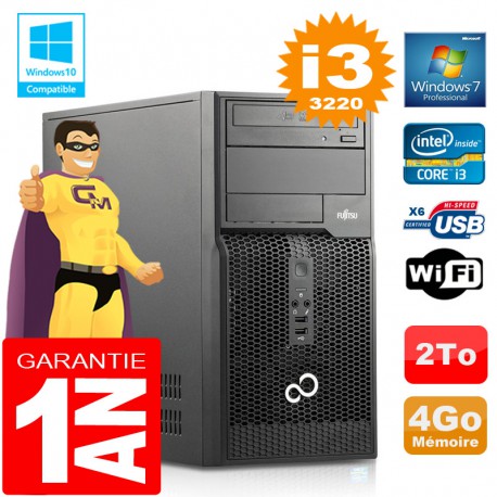 PC Tour Fujitsu Esprimo P400 I3-3220 RAM 4Go Disque 2 To Wifi W7