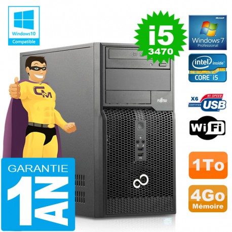 PC Tour Fujitsu Esprimo P400 I5-3470 RAM 4Go Disque 1 To Wifi W7
