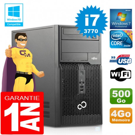 PC Tour Fujitsu Esprimo P400 I7-3770 RAM 4Go Disque 500 Go Wifi W7