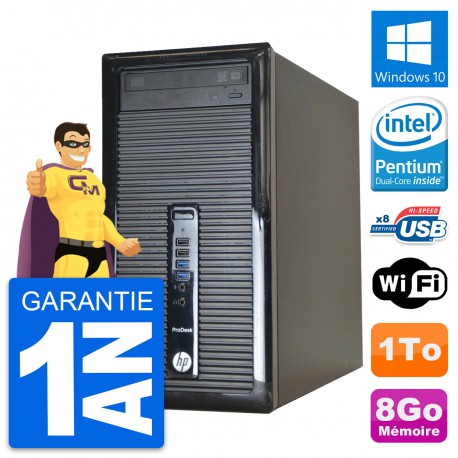 PC Tour HP ProDesk 400 G1 Intel G3220 RAM 8Go Disque Dur 1To Windows 10 Wifi