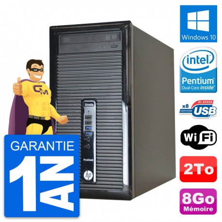 PC Tour HP ProDesk 400 G1 Intel G3220 RAM 8Go Disque Dur 2To Windows 10 Wifi