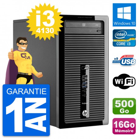 PC Tour HP ProDesk 400 G1 Intel i3-4130 RAM 16Go Disque 500Go Windows 10 Wifi