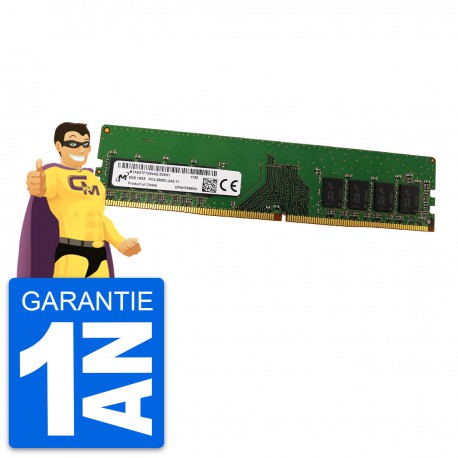 8Go RAM Micron MTA8ATF1G64AZ-2G6H1 DDR4 DIMM PC4-21300U 2666Mhz 1Rx8 1.2v CL19