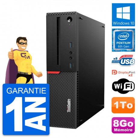 PC Lenovo ThinkCentre M800 SFF Intel G4400 RAM 8Go Disque 1To Windows 10 Wifi