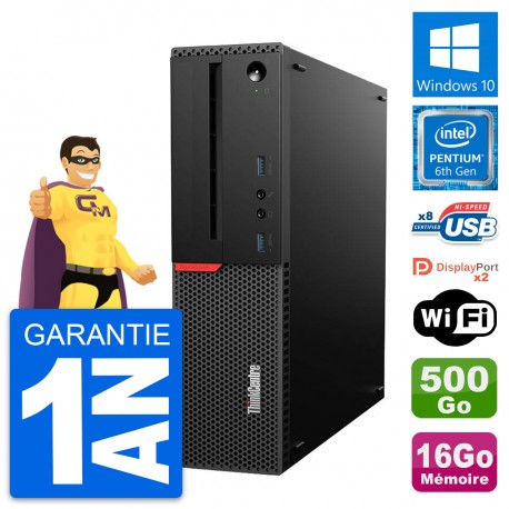 PC Lenovo ThinkCentre M800 SFF Intel G4400 RAM 16Go Disque 500Go Windows 10 Wifi