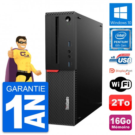 PC Lenovo ThinkCentre M800 SFF Intel G4400 RAM 16Go Disque 2To Windows 10 Wifi