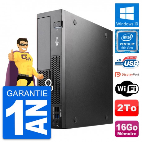 PC Fujitsu Esprimo D556 DT Intel G4400 RAM 16Go Disque Dur 2To Windows 10 Wifi