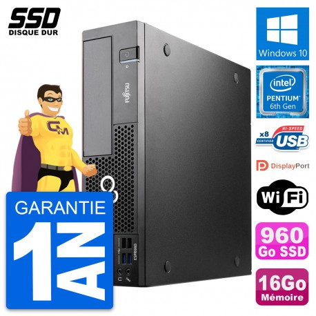 PC Fujitsu Esprimo D556 DT Intel G4400 RAM 16Go SSD 960Go Windows 10 Wifi