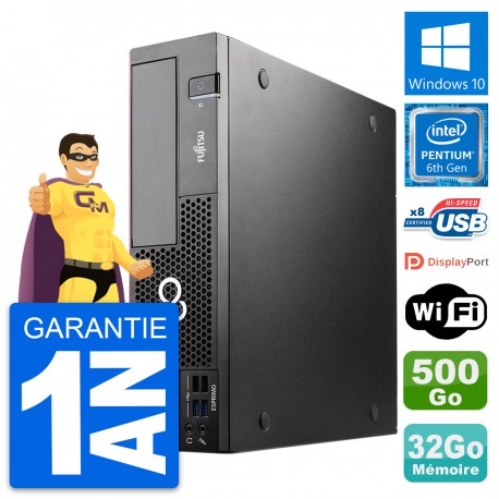 PC Fujitsu Esprimo D556 DT Intel G4400 RAM 32Go Disque Dur 500Go Windows 10 Wifi
