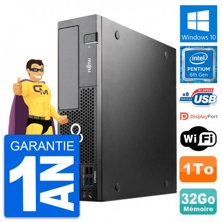 PC Fujitsu Esprimo D556 DT Intel G4400 RAM 32Go Disque Dur 1To Windows 10 Wifi