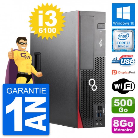 PC Fujitsu Esprimo D556 DT Intel i3-6100 RAM 8Go Disque 500Go Windows 10 Wifi