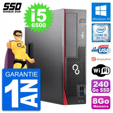 PC Fujitsu Esprimo D556 DT Intel Core i5-6500 RAM 8Go SSD 240Go Windows 10 Wifi