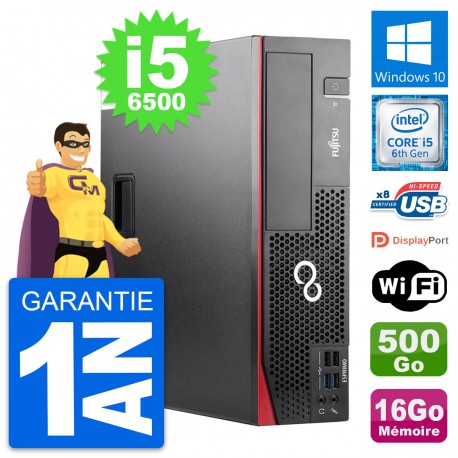 PC Fujitsu Esprimo D556 DT Intel i5-6500 RAM 16Go Disque 500Go Windows 10 Wifi