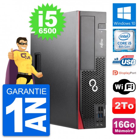 PC Fujitsu Esprimo D556 DT Intel i5-6500 RAM 16Go Disque Dur 2To Windows 10 Wifi