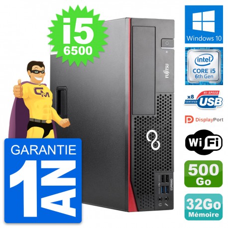 PC Fujitsu Esprimo D556 DT Intel i5-6500 RAM 32Go Disque 500Go Windows 10 Wifi