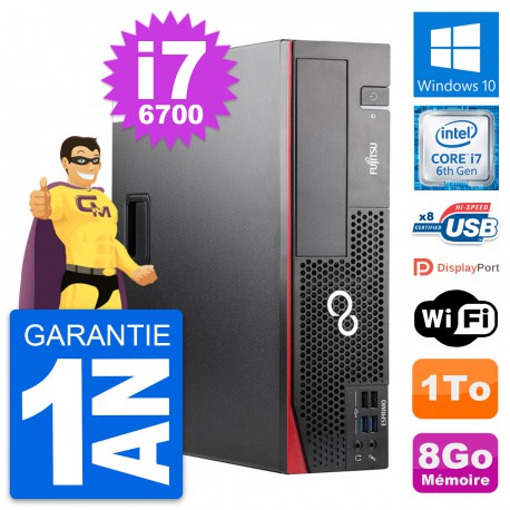 PC Fujitsu Esprimo D556 DT Intel Core i7-6700 RAM 8Go Disque 1To Windows 10 Wifi